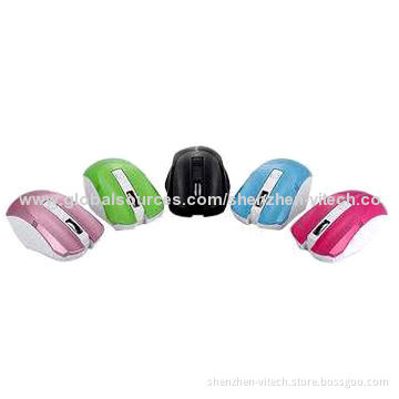 New Product Colorful 2.4GHz USB 4D Optical Wireless Mice, Mini Receiver, Easy to Carry